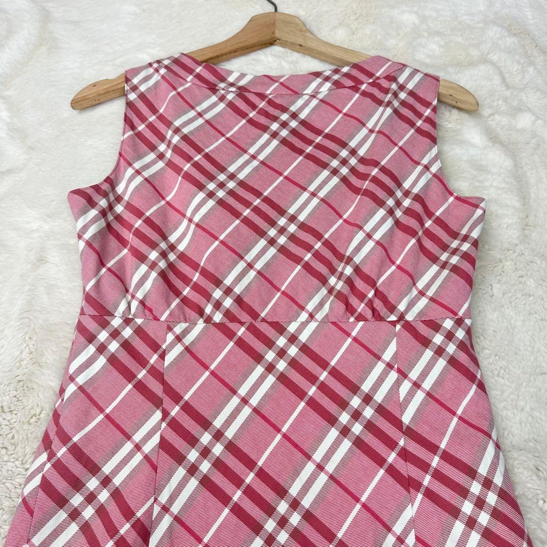 ✨美品✨バーバリーロンドンブルーレーベル 大人可愛い ピンクチェック ワンピース