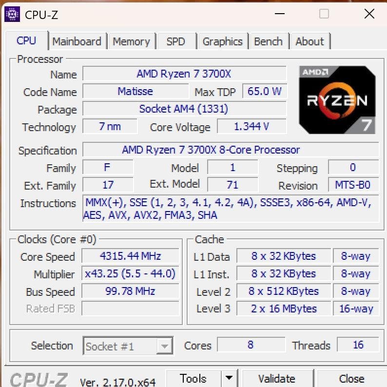 Ryzen 7 3700X / TUF B550-PLUS / 16GBセット