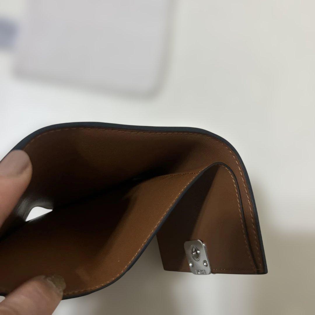 LOEWE アナグラム バーティカル ウォレットタイプ 三つ折り財布 ブラウン