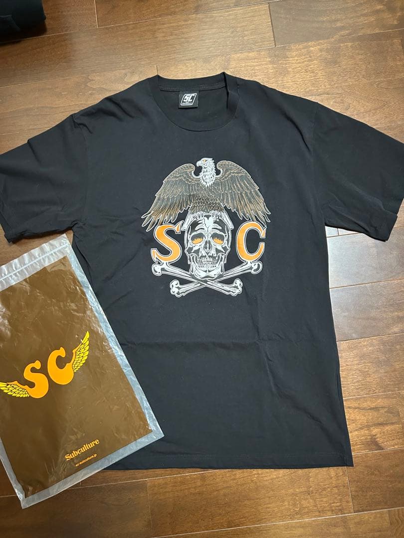 キムタクsubculture EAGLE SKULL Tシャツ2黒イーグルスカル