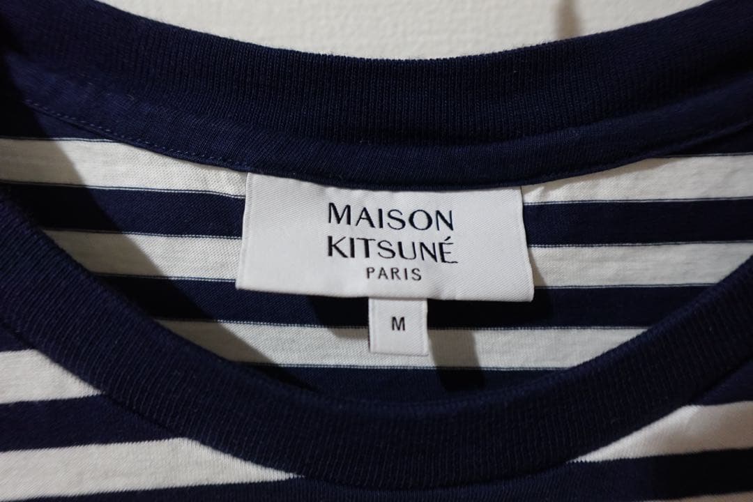 【美品／タグ有】MAISON KITSUNÉ ストライプ Tシャツ M