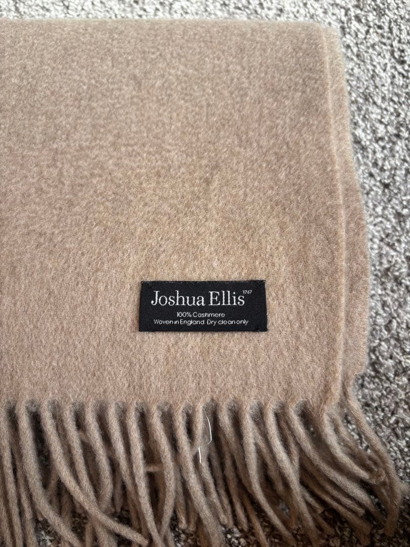 Joshua Ellis カシミヤ 大判ストール ベージュ　ジョシュアエリス