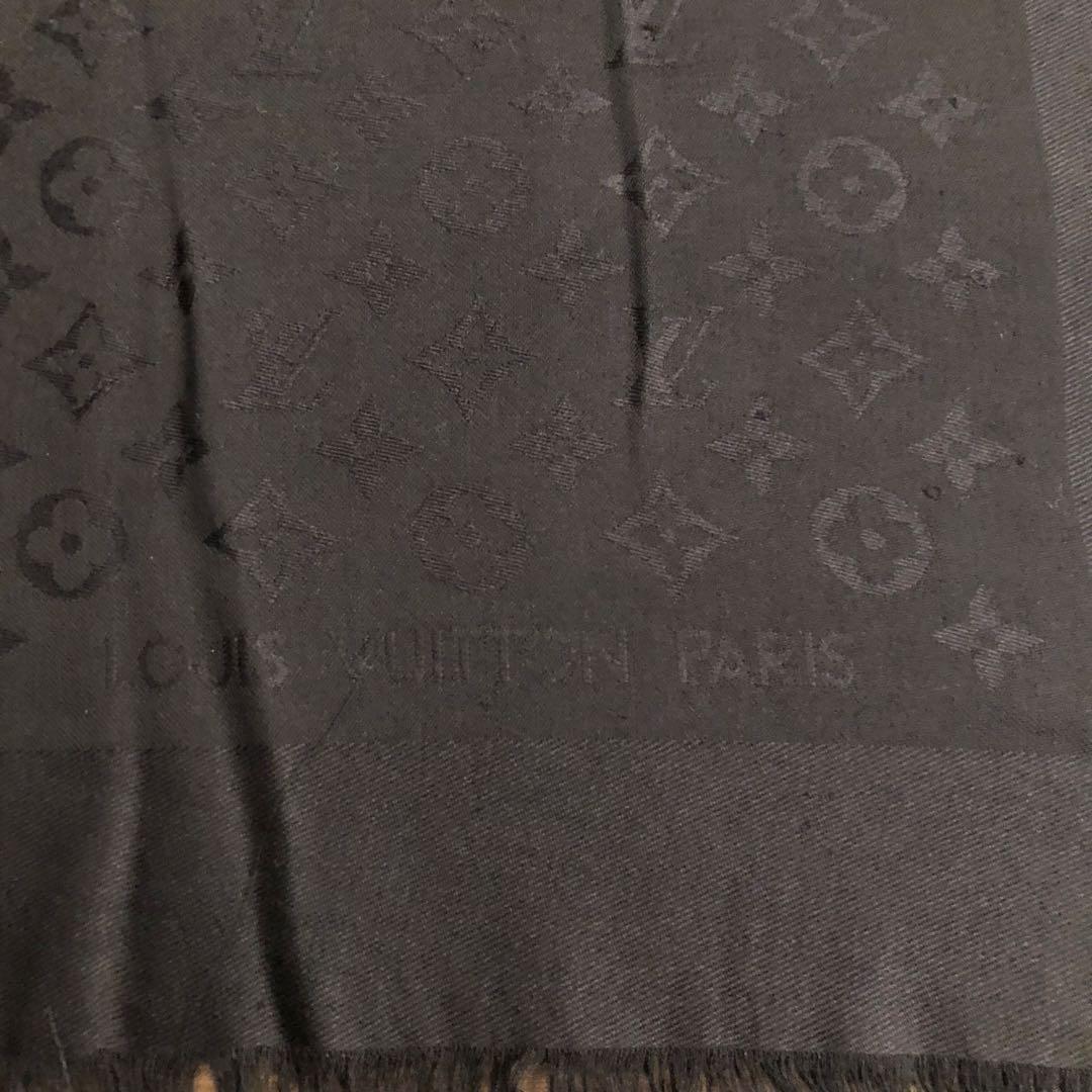 LOUIS VUITTON モノグラム　ブラック ストール　大判