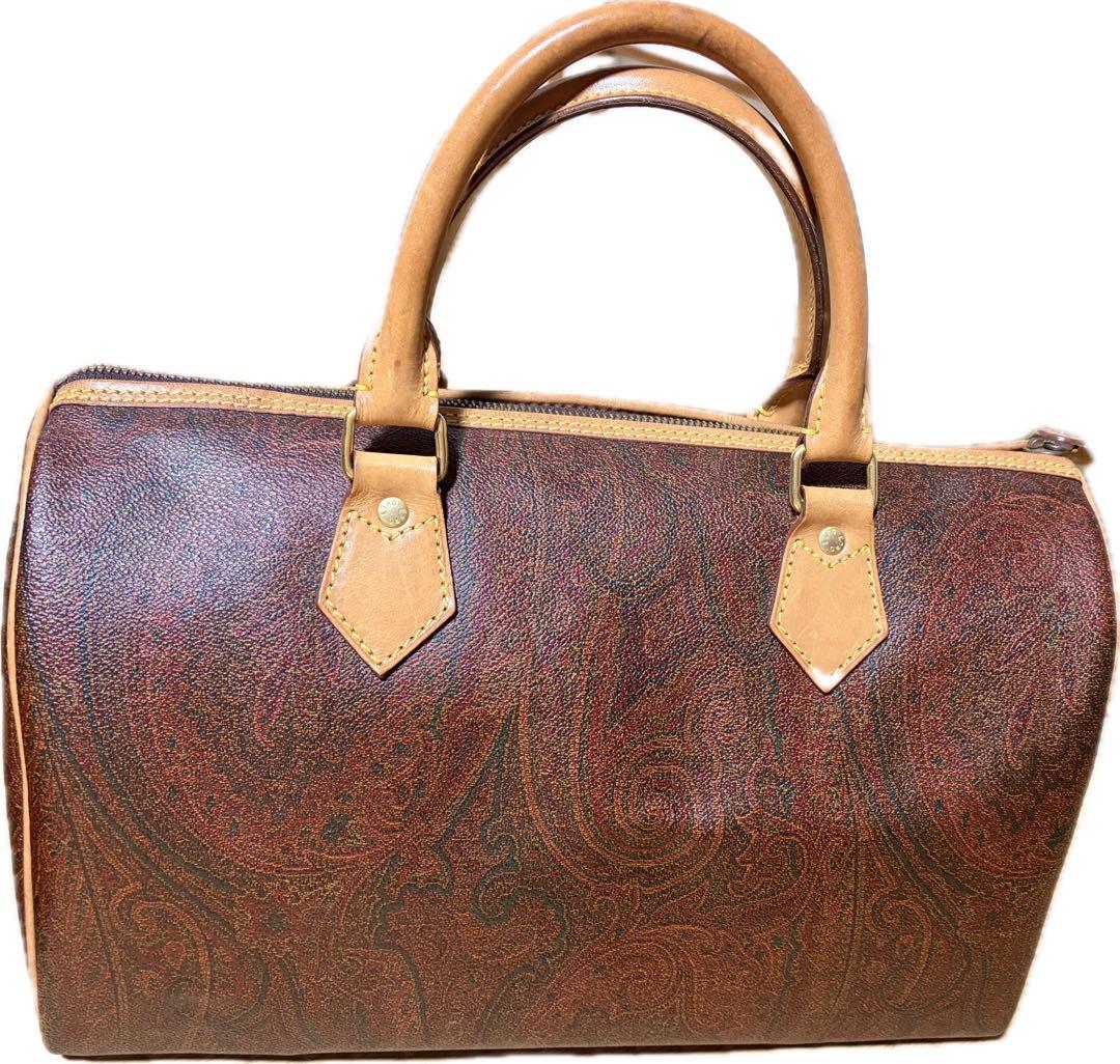 ★美品★ETRO エトロ イタリア製 ペイズリー柄 ボストンミニバッグ