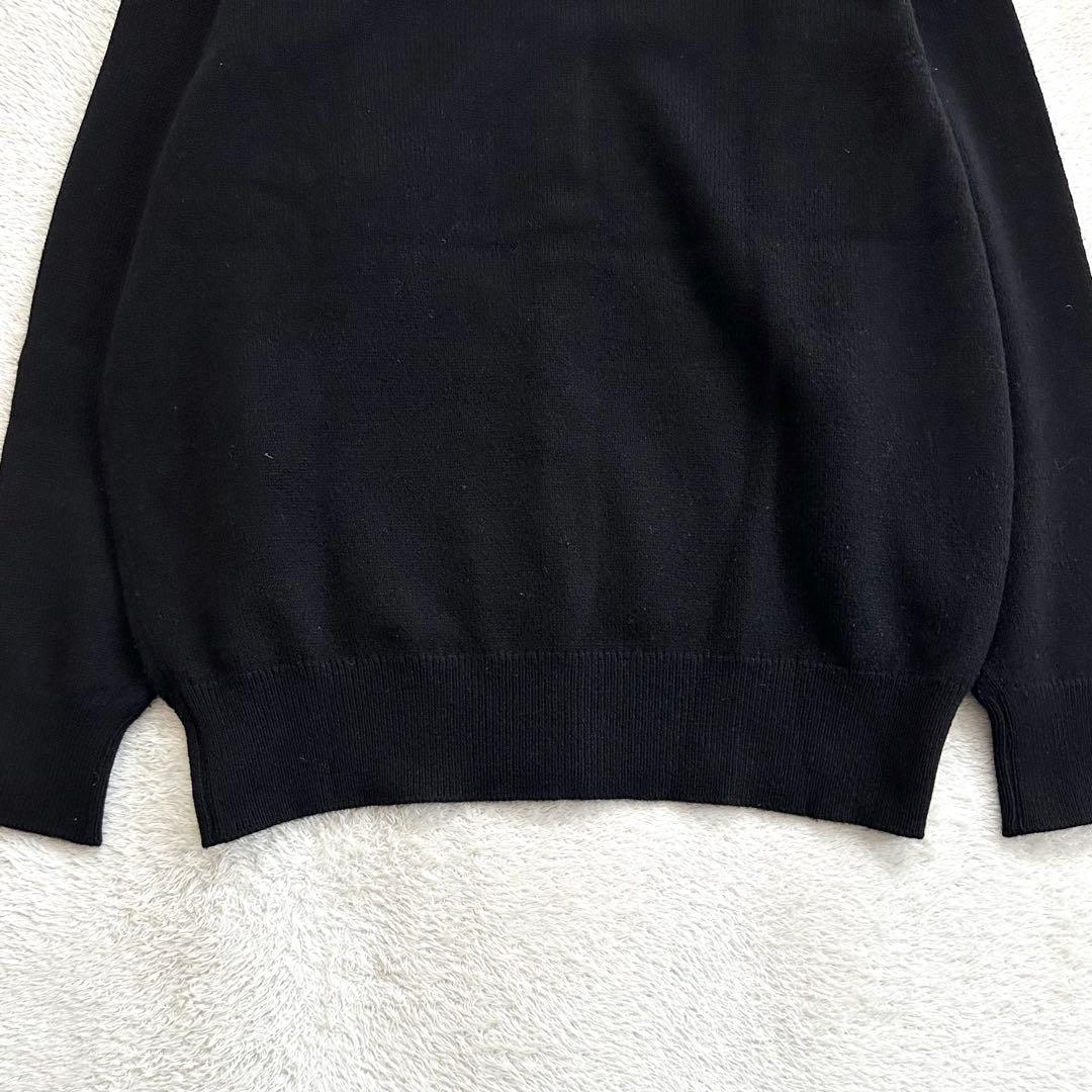美品 バランタイン カシミヤ100 金ボタン カーディガン 42 ブラック