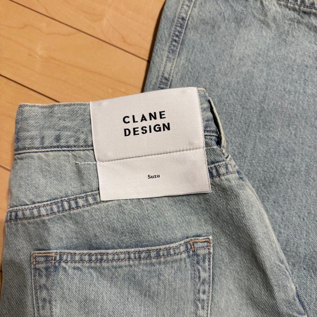 Suzu Hirose×CLANE TUCK WIDE DENIM PANTS