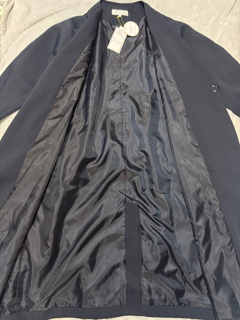 新品　ロペピクニック　ベルト付きトレンチコート　紺色　M