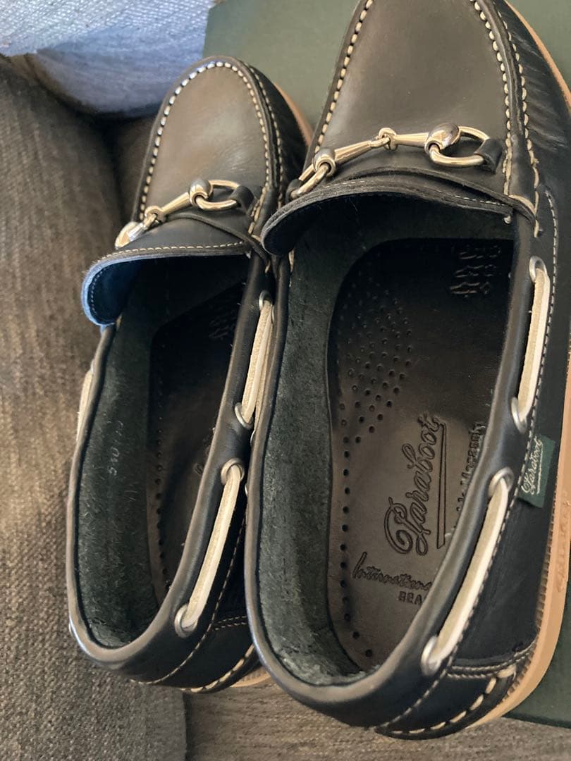 Paraboot ネイビーモカシン24センチ