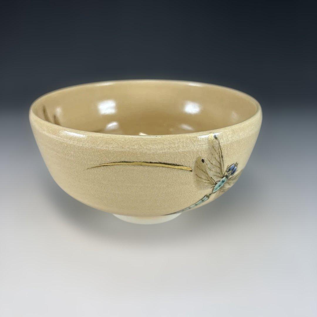 【茶道具】山川敦司造　蜻蛉絵茶碗（共箱）★送料込★
