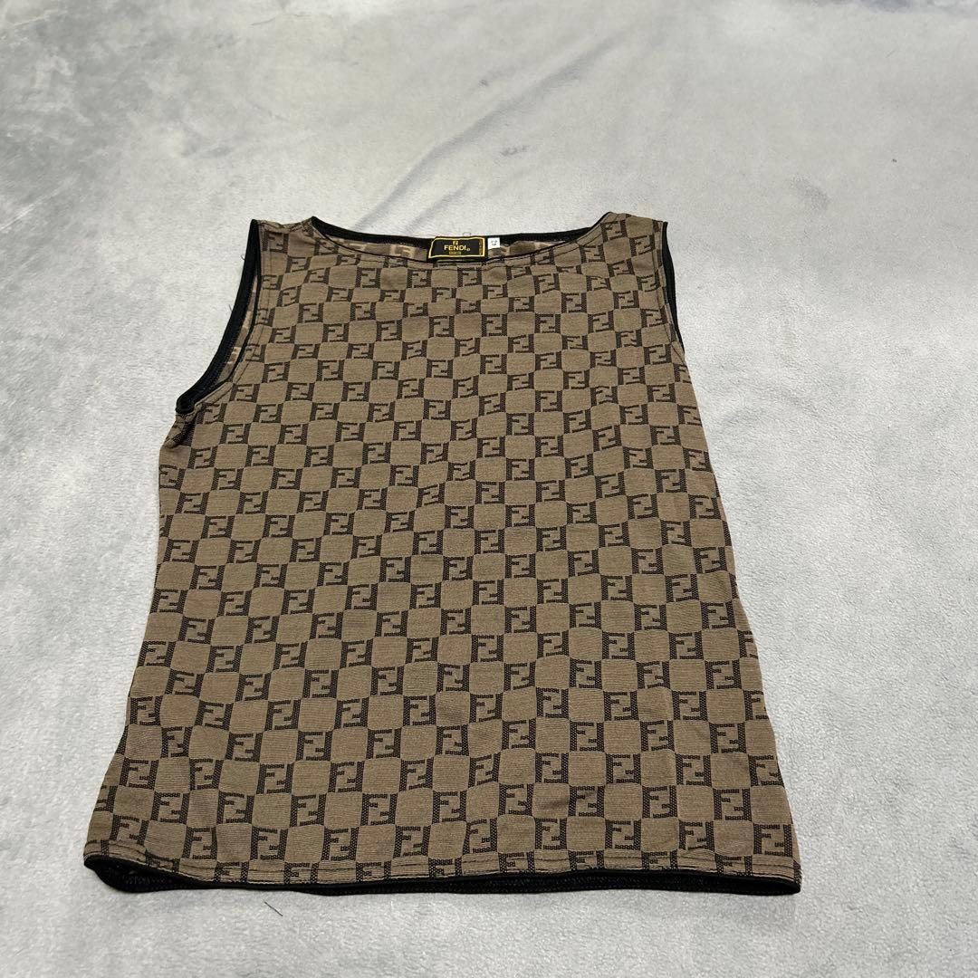 Fendi ロゴパターン タンクトップ