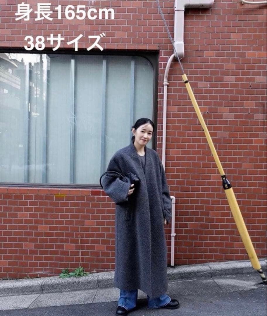 今季 anuke アンヌークCollarless Cocoon Coat 38