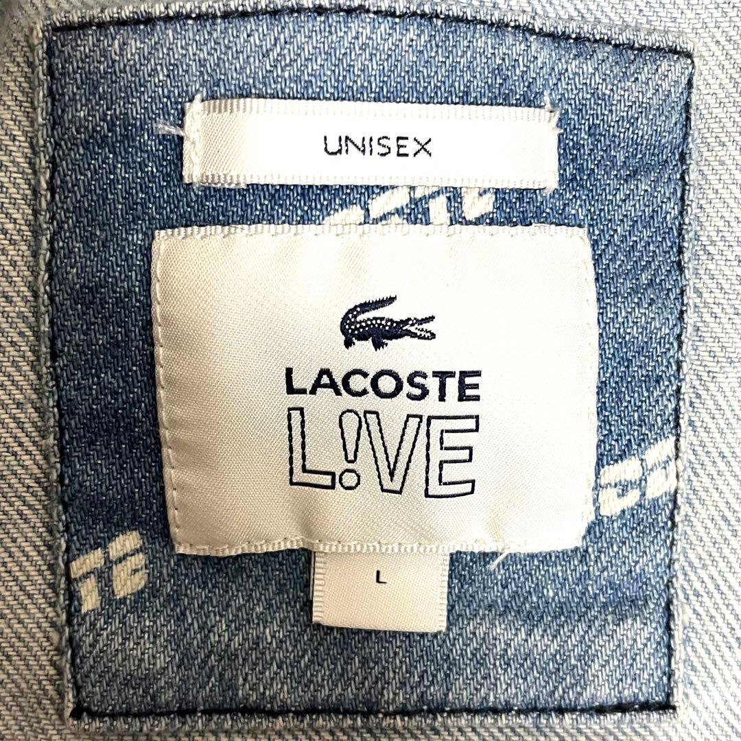 ダイ LACOSTE indigo denim swing top