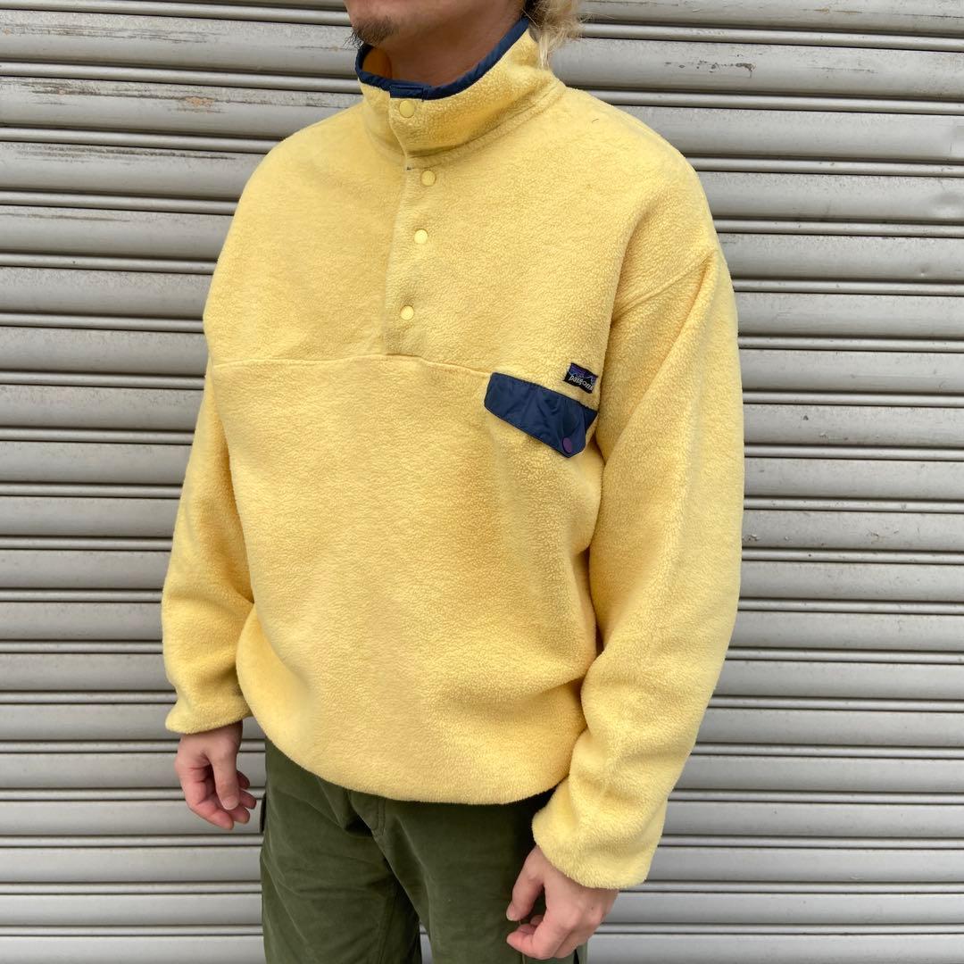 ttks☆90s☆patagonia☆シンチラスナップT☆イエロー☆L☆