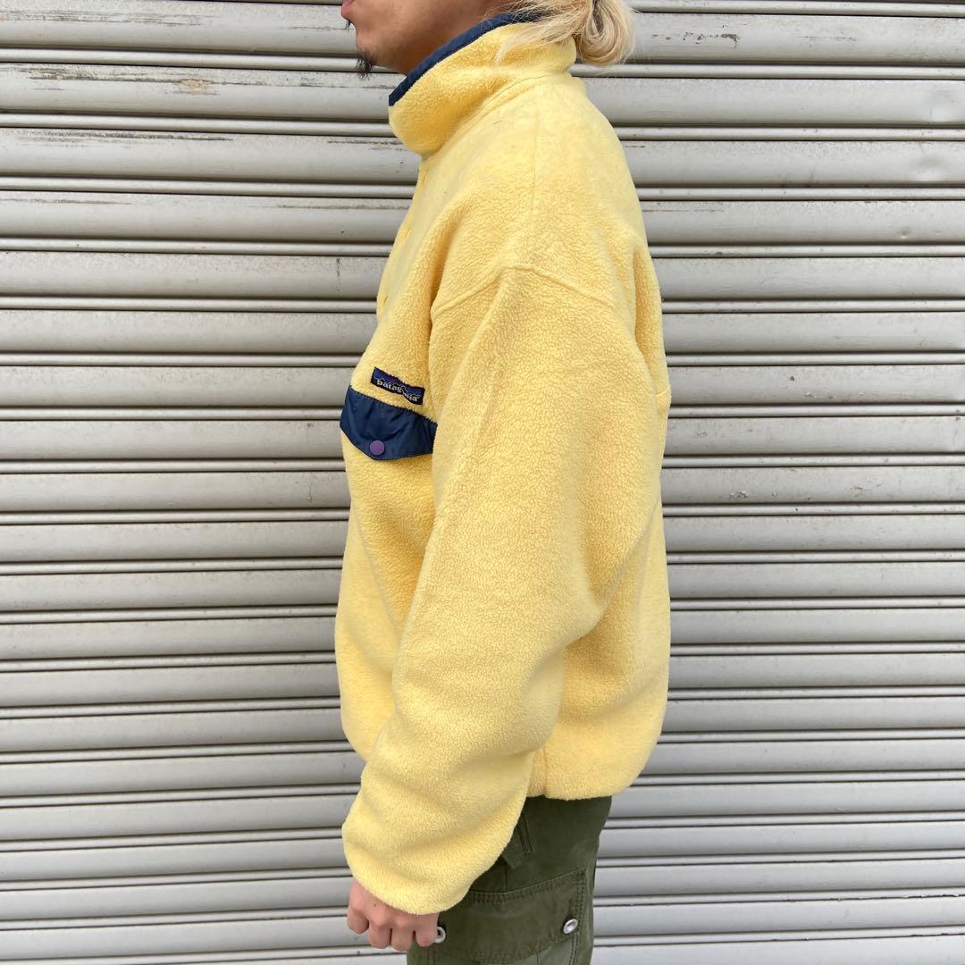 ttks☆90s☆patagonia☆シンチラスナップT☆イエロー☆L☆