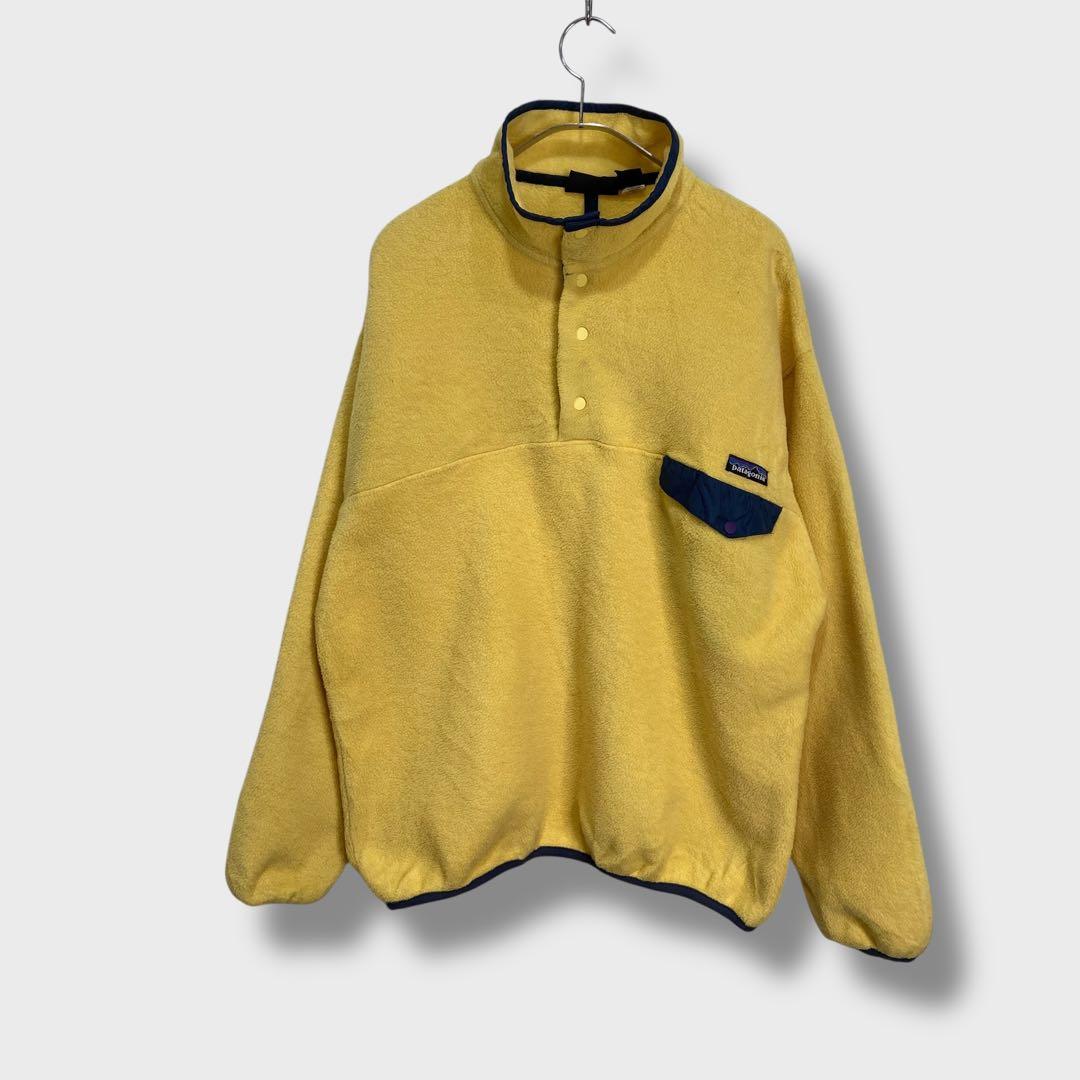 ttks☆90s☆patagonia☆シンチラスナップT☆イエロー☆L☆