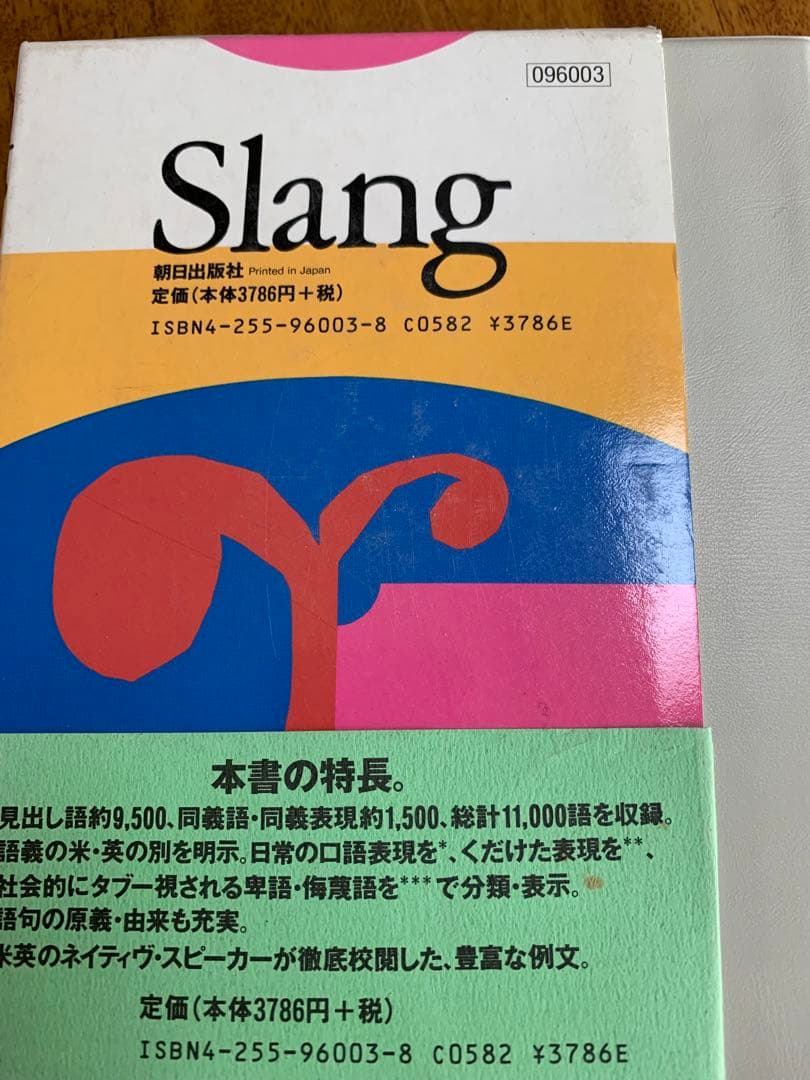 入手困難！Slang 米英俗語辞典 1996年初版 美品