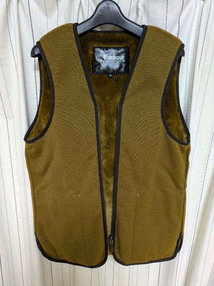 極美品　Barbour バブアー　ファーライナー　ブラウン　36