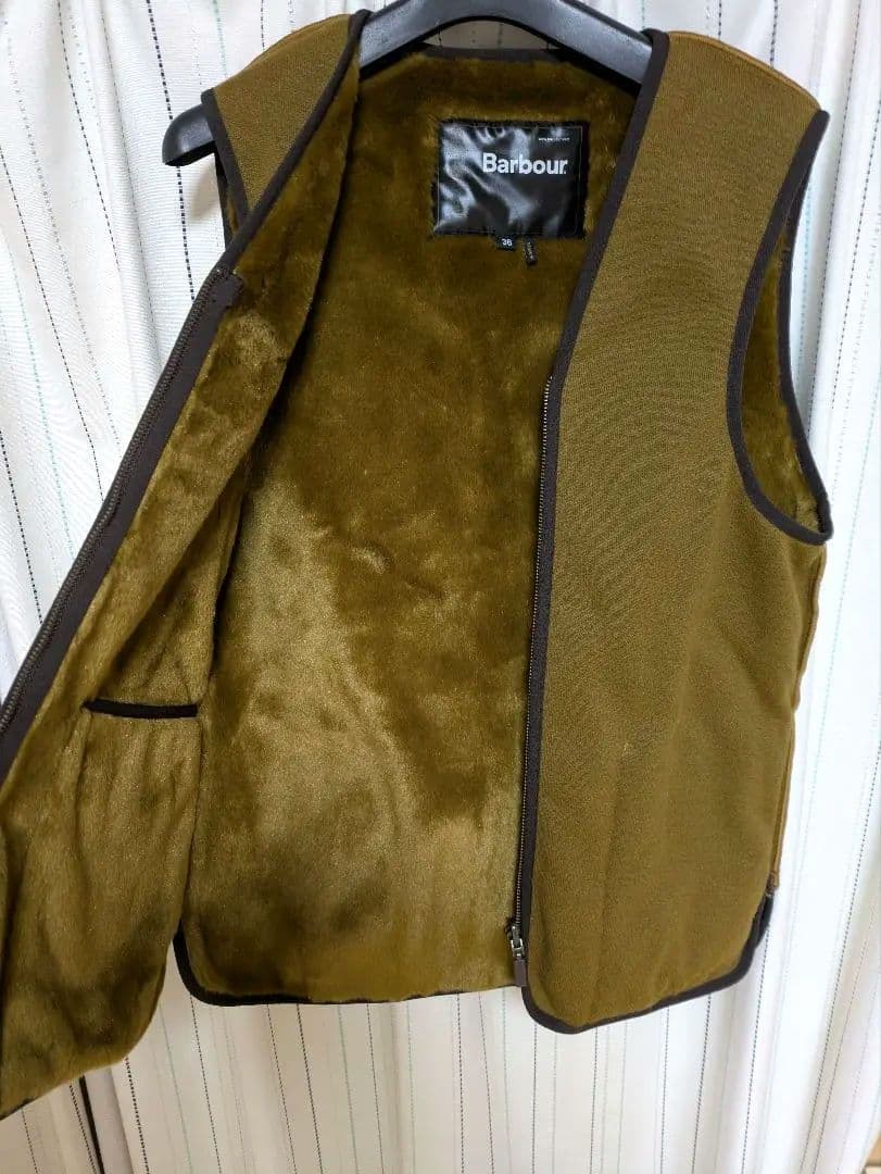 極美品　Barbour バブアー　ファーライナー　ブラウン　36