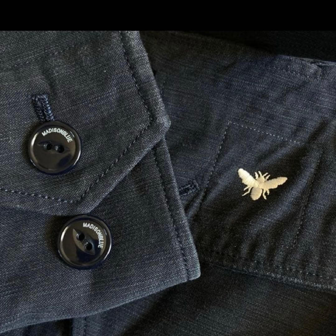 極美品✨マディソンブルー ミリタリージャケット 希少 ロゴプリント bee刺繍