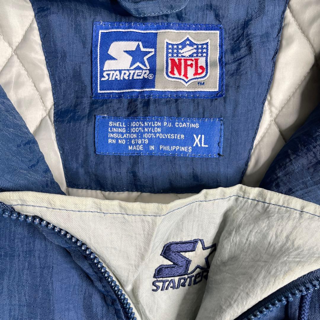 カウボーイズ スターター ナイロンジャケット 中綿 ハーフジップ NFL