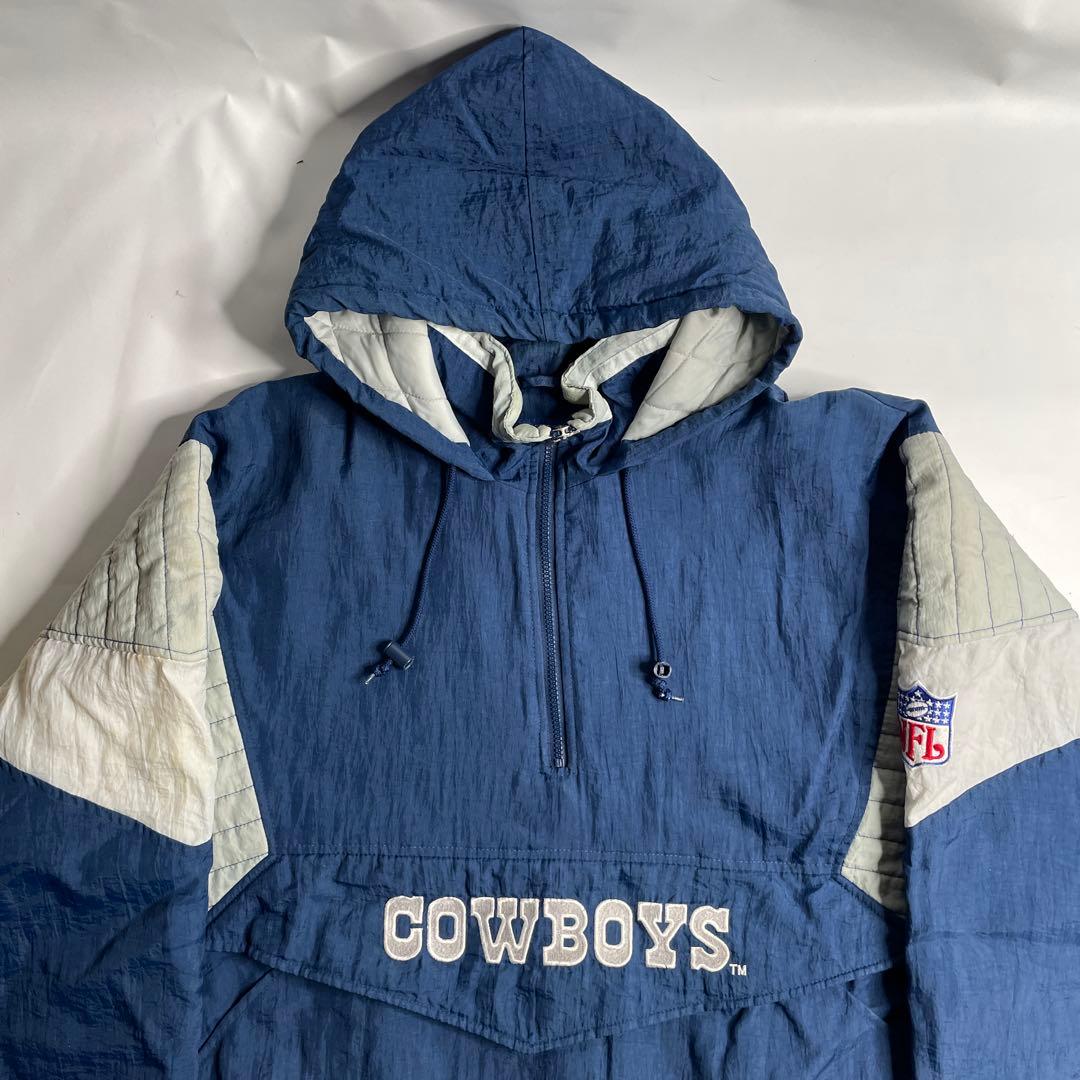 カウボーイズ スターター ナイロンジャケット 中綿 ハーフジップ NFL