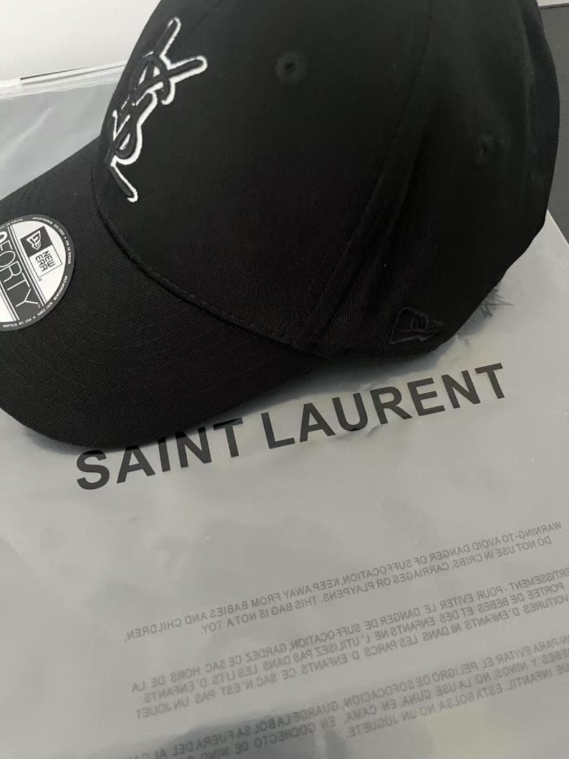 SAINT LAURENT ブラック ベースボールキャップ 9FORTY