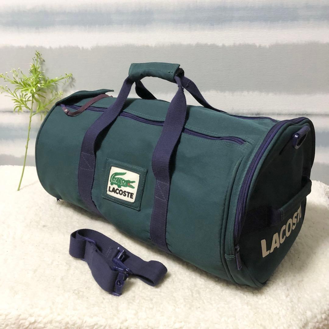 ☆大人気/ビッグロゴ！【LACOSTE】ラコステ　2way 大容量　ドラムバッグ