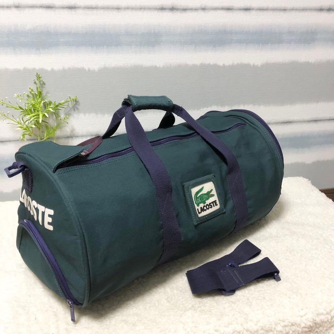 ☆大人気/ビッグロゴ！【LACOSTE】ラコステ　2way 大容量　ドラムバッグ
