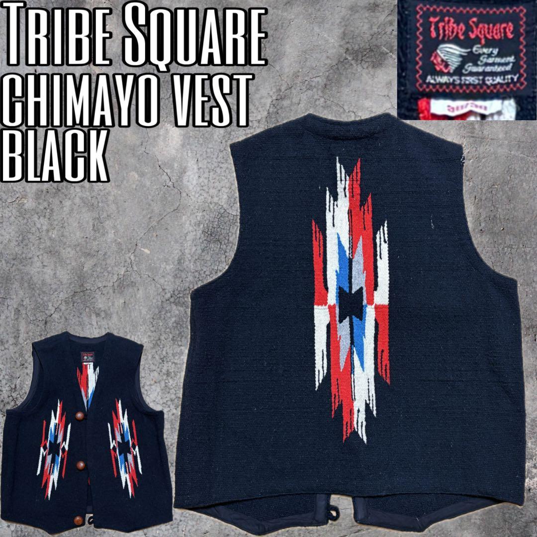 Tribe Square チマヨベスト ブラック ネイティブ ORTEGA'S