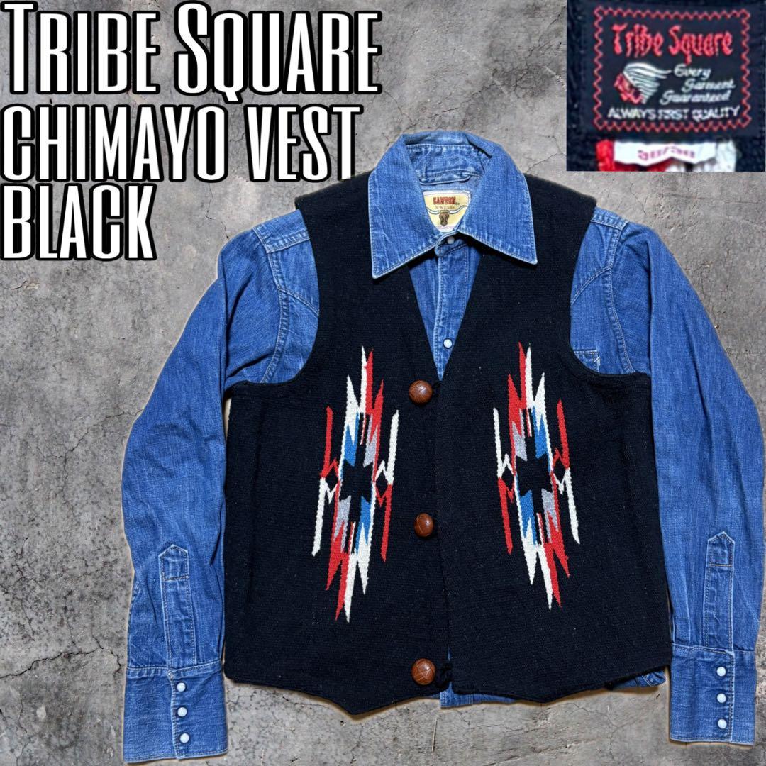 Tribe Square チマヨベスト ブラック ネイティブ ORTEGA'S