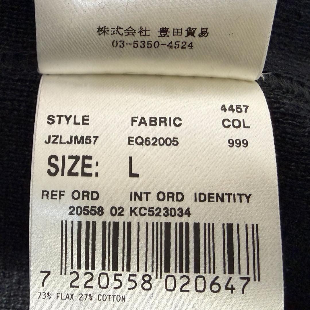 J6401 美品 ラルディーニ 24SSダブルリネンジャケット ブラック L