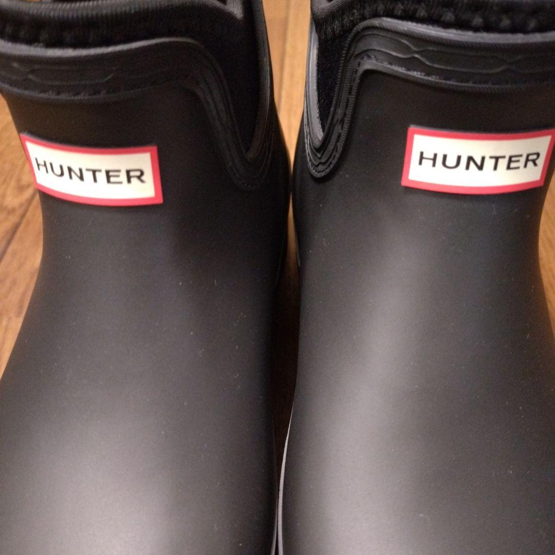 HUNTER ブラックショートレインブーツ