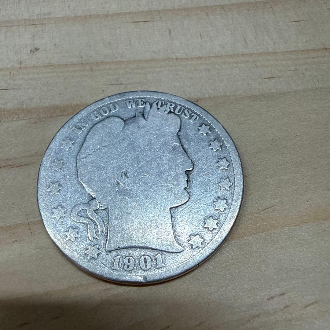1901年 バーバー50セント銀貨3枚セット