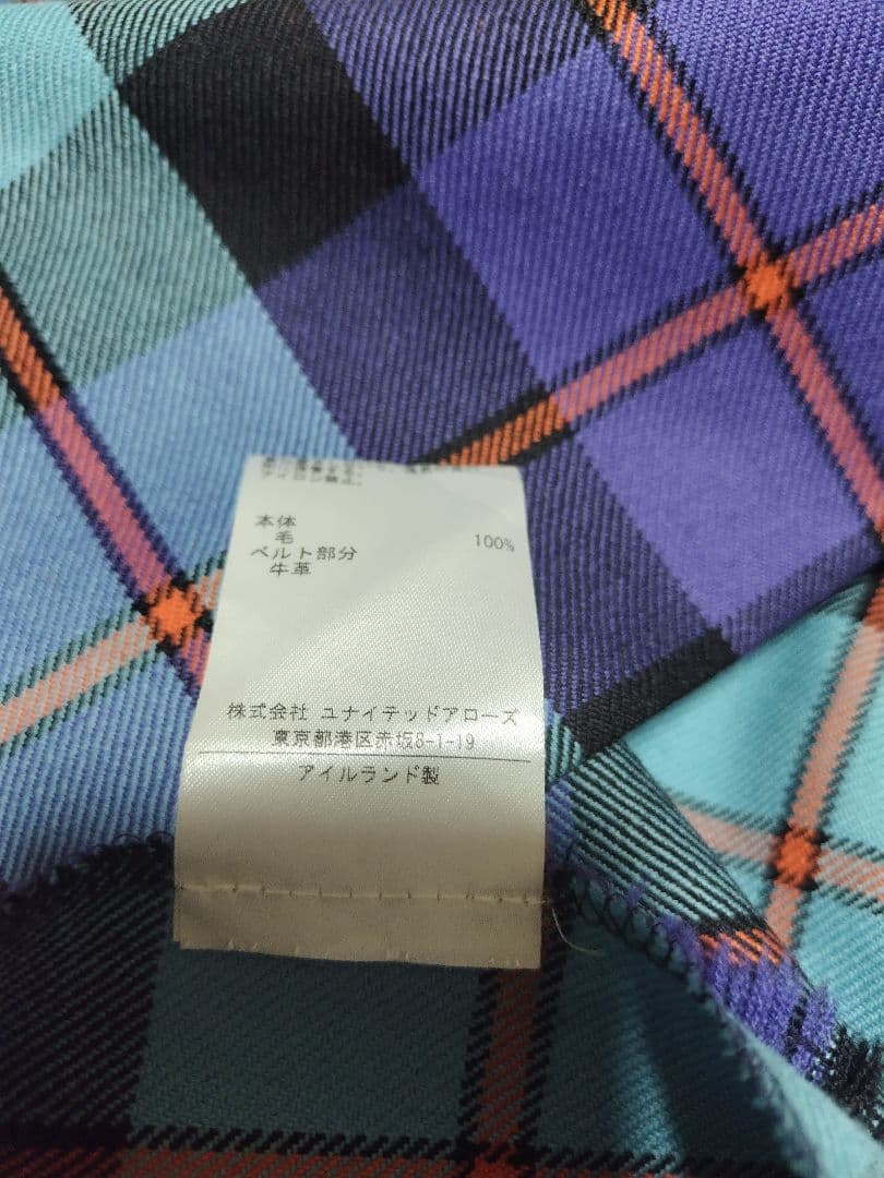 ユナイテッドアローズ別注　 オニールオブダブリン　チェック巻きスカート