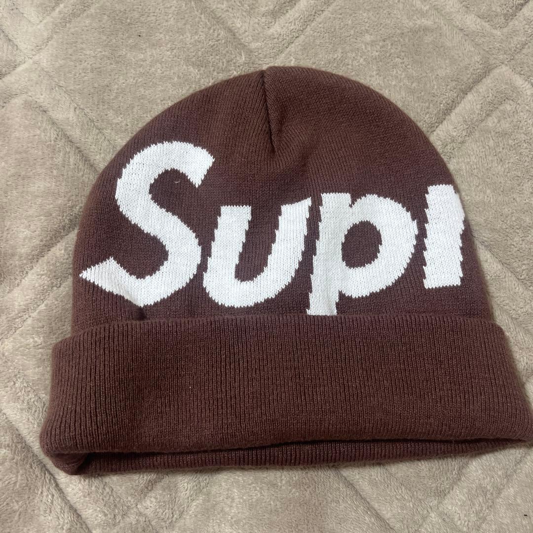 supremeビーニー茶色