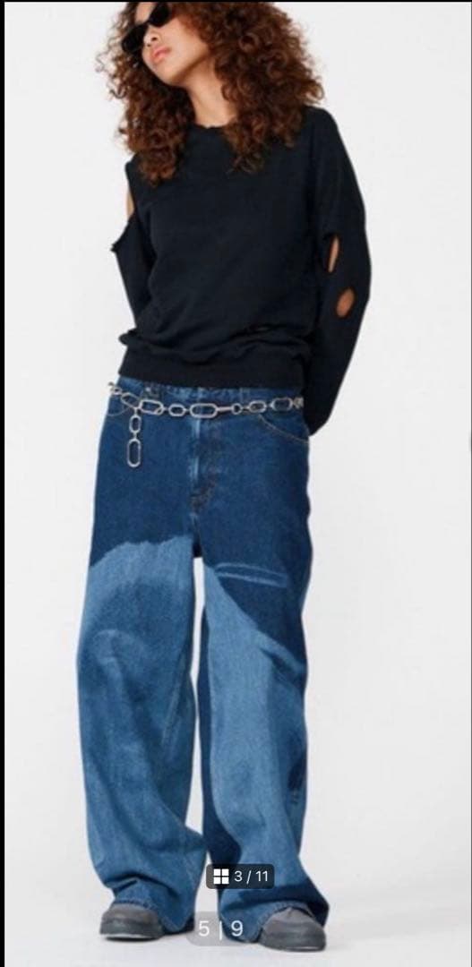 パンツ BEEDEN FACE PRINT WIDE STRAIGHT PANTS
