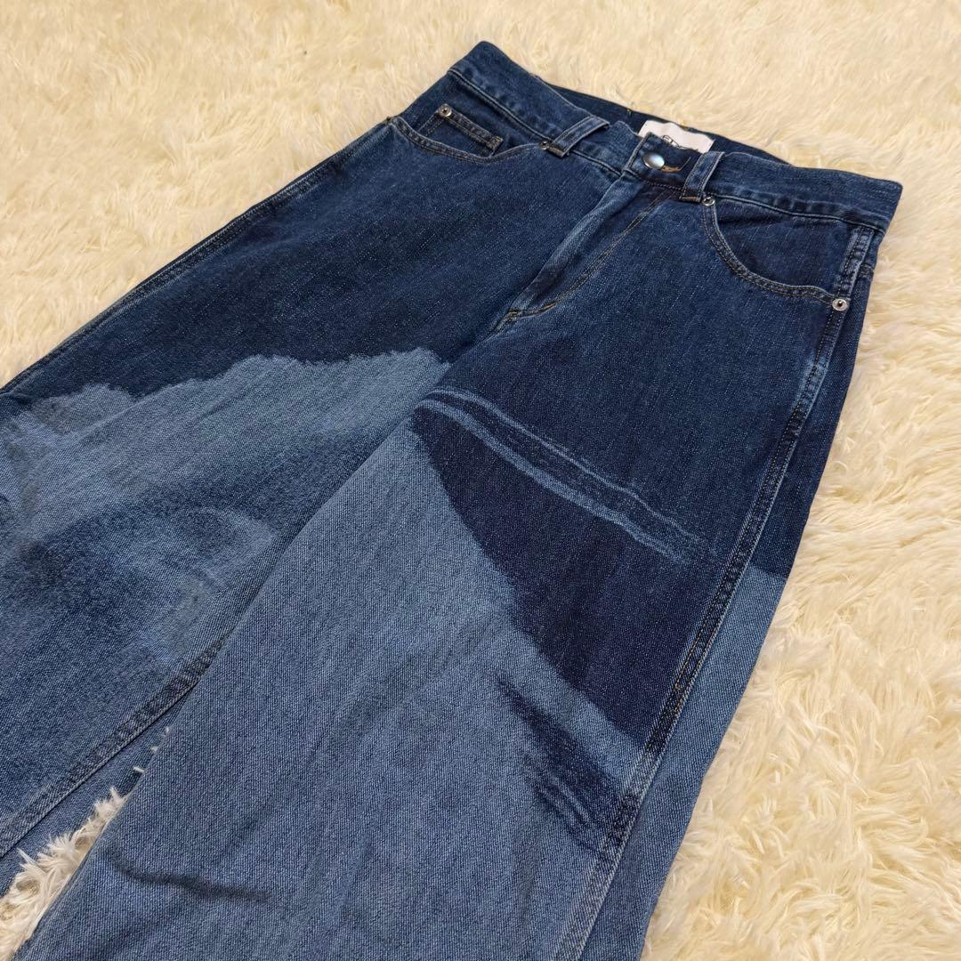 パンツ BEEDEN FACE PRINT WIDE STRAIGHT PANTS