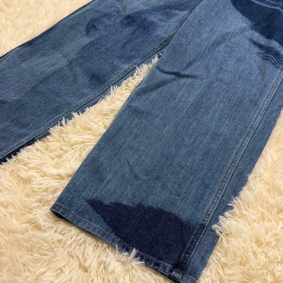 パンツ BEEDEN FACE PRINT WIDE STRAIGHT PANTS