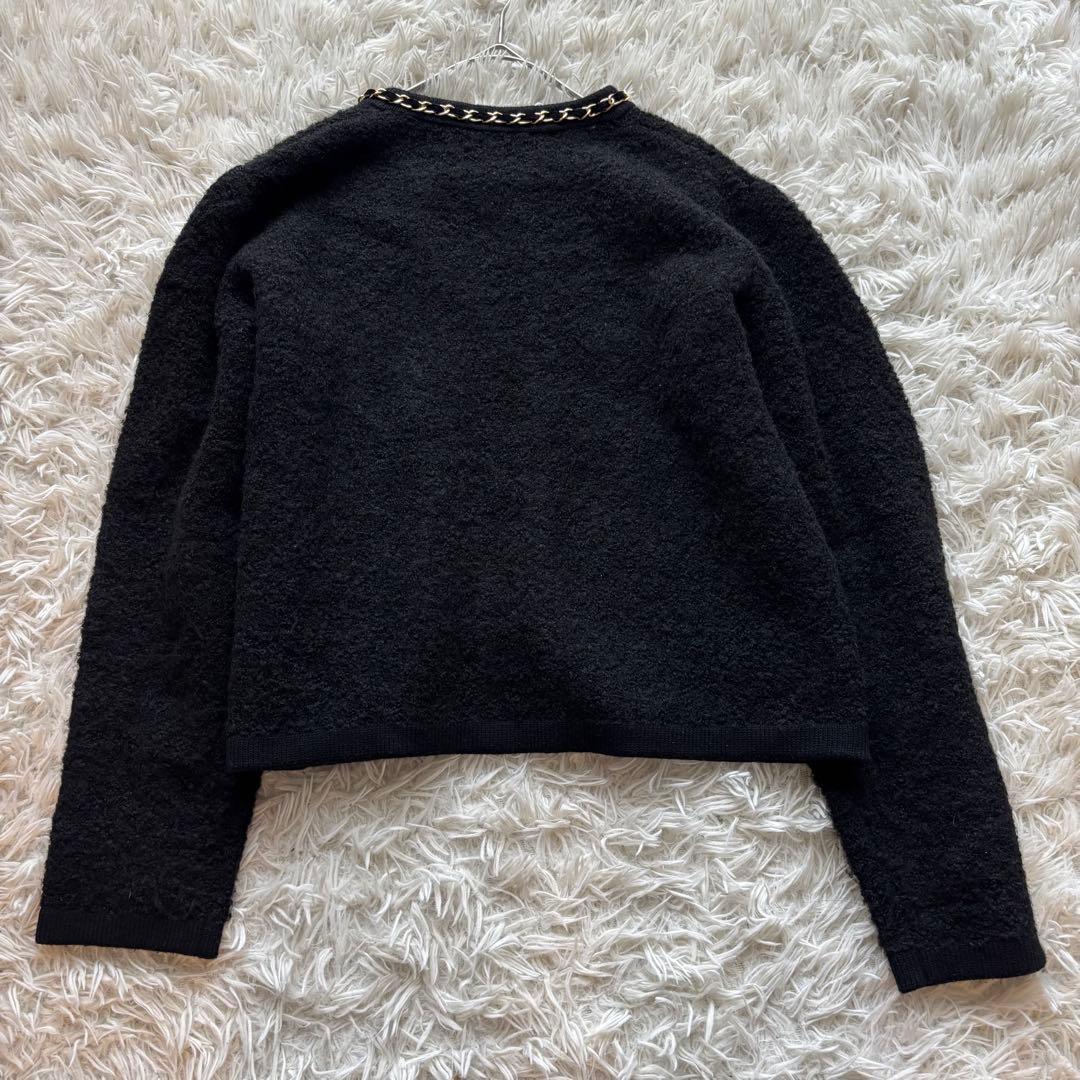 極美品 NOLLEY'S チェーンブレードフワフワジャケット M ブラック