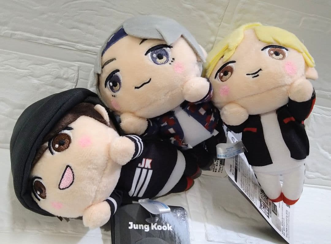BTS マンネライン テテ ジョングク ジミン 寝そべりマスコット