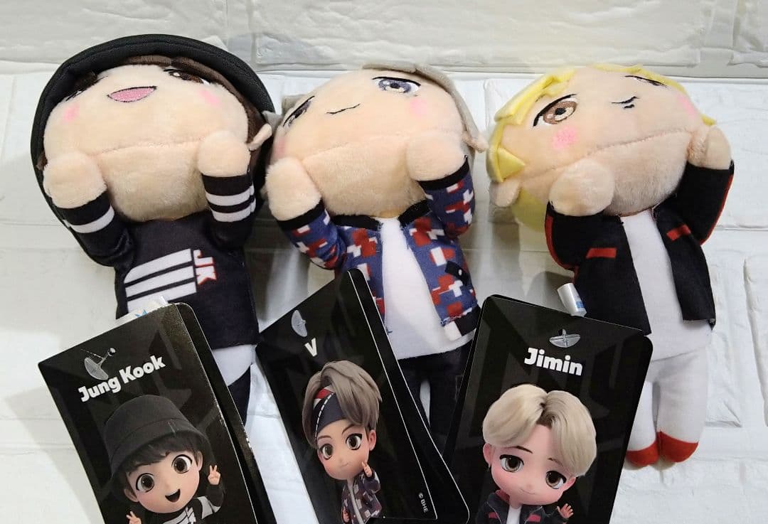 BTS マンネライン テテ ジョングク ジミン 寝そべりマスコット