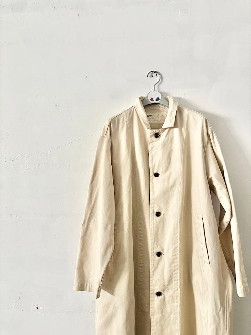 HARVESTY　コットンチノクロスオーバーコート　サイズ1
