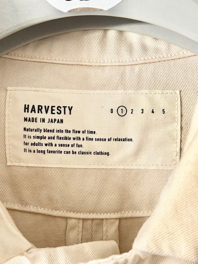 HARVESTY　コットンチノクロスオーバーコート　サイズ1