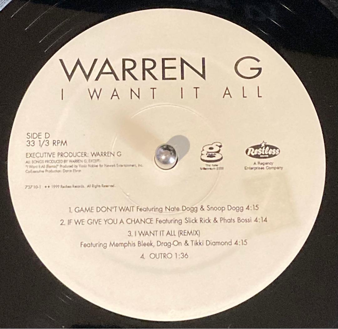 洋楽 Warren G / I Want it all G-rap hiphop LP