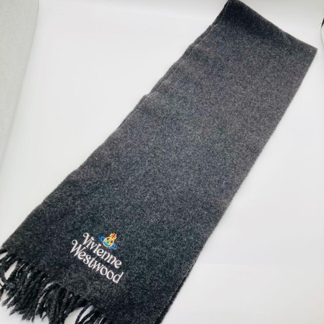 Vivienne Westwood マフラー オーブ ロゴ 刺繍 フリンジ