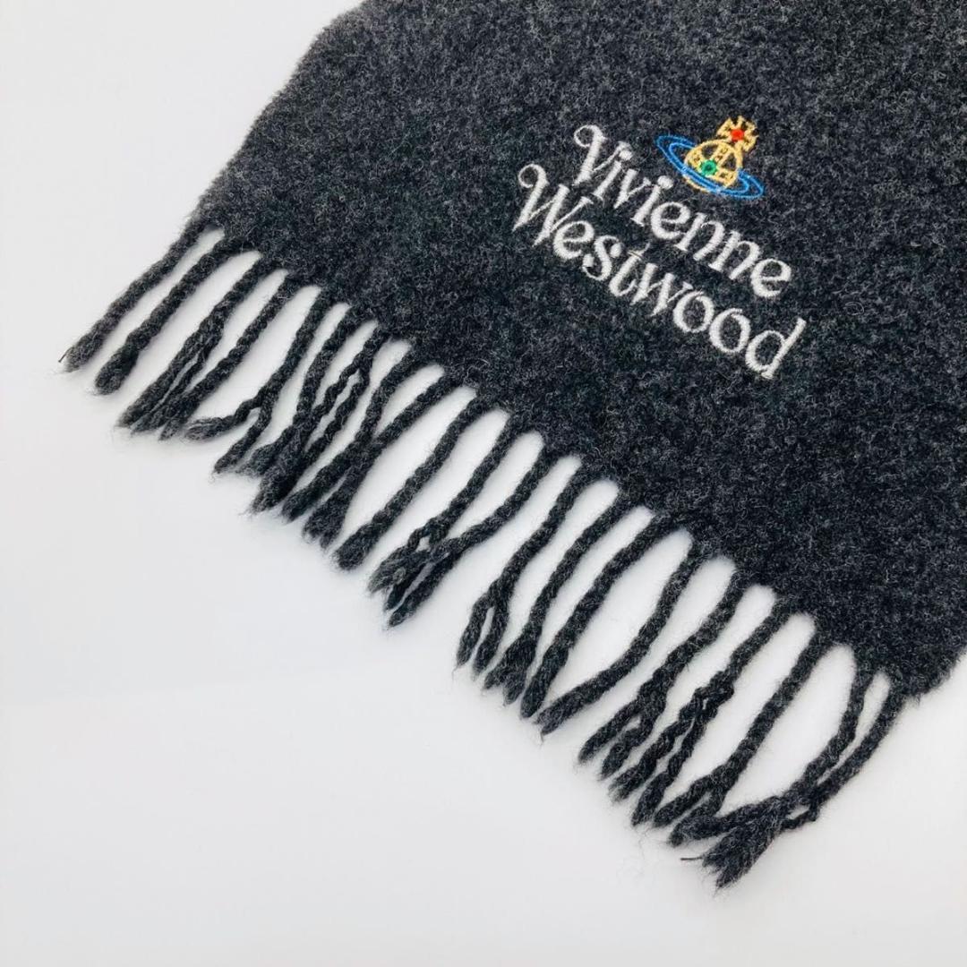 Vivienne Westwood マフラー オーブ ロゴ 刺繍 フリンジ