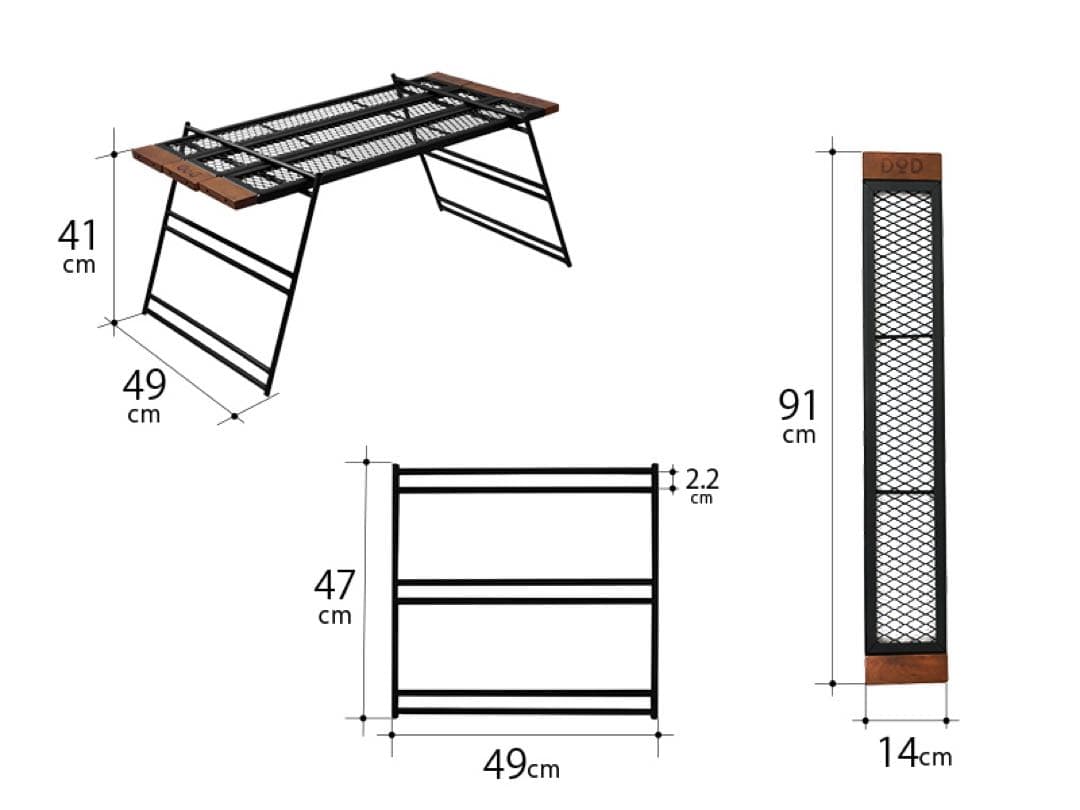 DOD TEQUILA TABLE テキーラテーブル TB4-746-BK