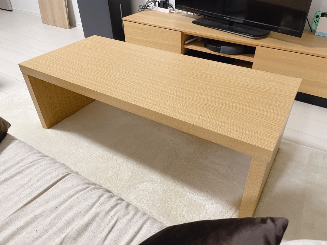 【送料込】ニトリ センターテーブル リメア ライトブラウン