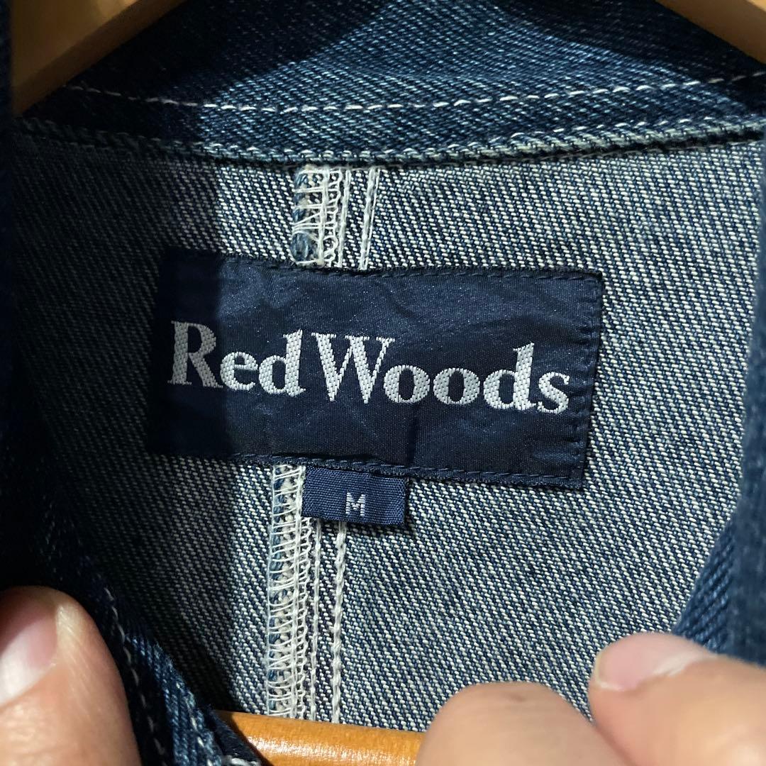90s古着 Red Wood カバーオール M 濃紺 トリプルステッチ