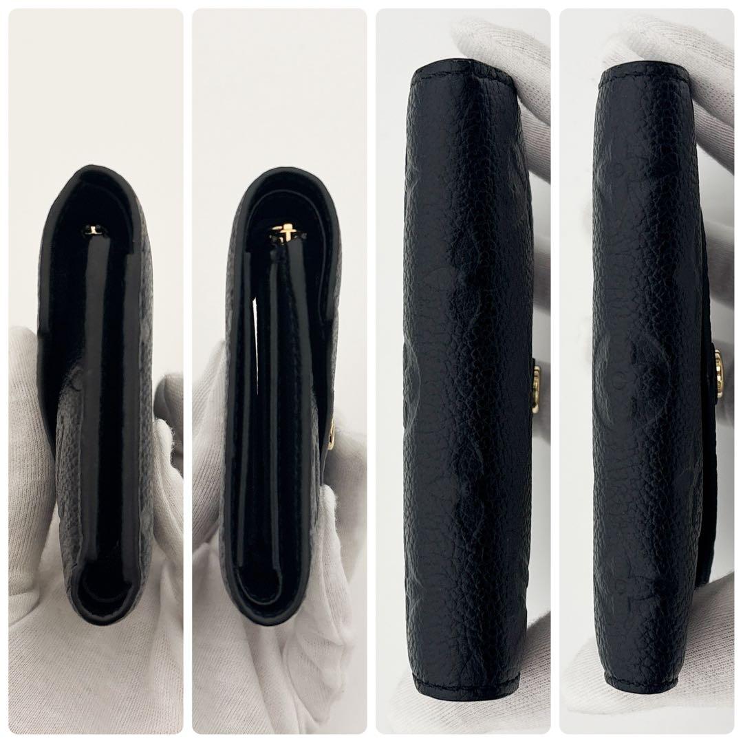 【未使用級美品】ルイヴィトン アンプラント ヴィクトリーヌ 黒 三つ折り財布